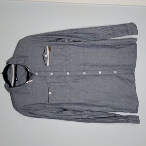 Vans Blue Long Sleeve Button Front Shirt